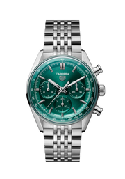 Tag Heuer Carrera Chronograph CBS2115.BA0053 - quadrante verde - cassa e bracciale acciaio